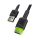 Kabel GREENCELL USB - USB-C Ray 2m LED QC 3.0 czarny